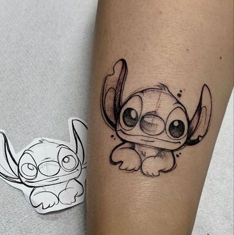 Stitch|#tattoo #handtattoo #tattoos #tattooart 755 Disney Stitch Tattoo, Lilo And Stitch Tattoo, Disney Sleeve Tattoos, Stitch Tattoo, Christian Sleeve Tattoo, Couple Tattoos Unique, Bff Tattoos, Disney Tattoo, Śliczne Tatuaże