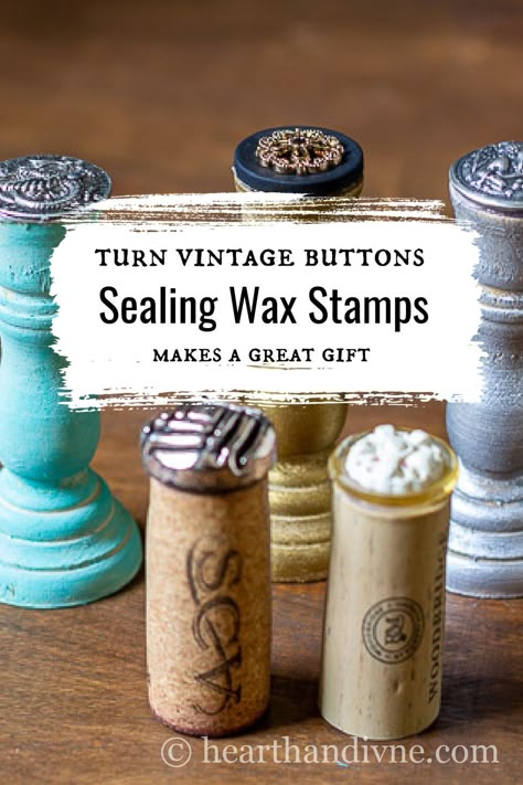 Wax Seal Stamp Diy, Diy Wax Seal, Wax Seals Diy, Wooden Candlesticks, Wax Stamps, Wax Sealing, Diy Wax, Wine Corks, Sealing Wax