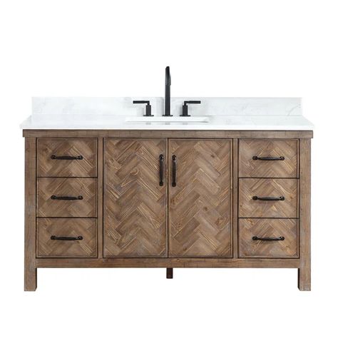 Neruda 60'' Free Standing Bathroom Vanity with Cultured Marble Top Ceramic Undermount Sink, Double Bath, Under Sink Storage, Modern Tops, Sink Storage, Cultured Marble, Daily Rituals, Undermount Sink, Single Sink