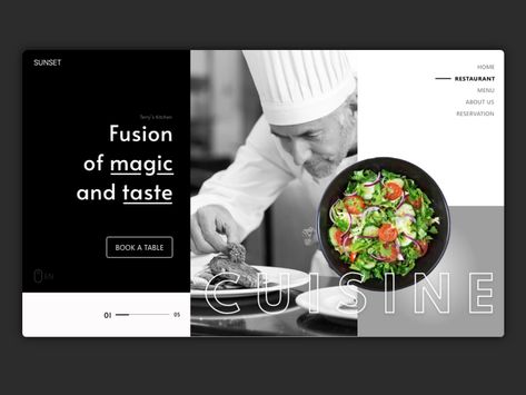 Chef Portfolio Layout, Chef Website Design, Chef Portfolio, Chef Website, Food Website Design, Food Layout, World Chef, Web Design Creative, Restaurants Design