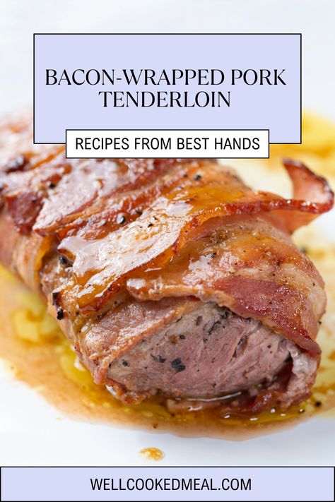 This delicious bacon-wrapped pork tenderloin is a simple yet impressive dish that’s perfect for a weeknight dinner or a special occasion. Stuffed with creamy cheese, pesto, and sundried tomatoes, then wrapped in crispy bacon, it’s packed with flavor. It’s quick to prepare and easy to customize with your favorite ingredients for a mouthwatering meal every time! Bacon Wrapped Pork Tenderloin Recipes, Bacon Wrapped Pork Tenderloin, Bacon Wrapped Pork, Dinner Recipes Ideas, Sundried Tomatoes, Tenderloin Recipes, Pork Tenderloin Recipes, Mouth Watering Food, Creamy Cheese