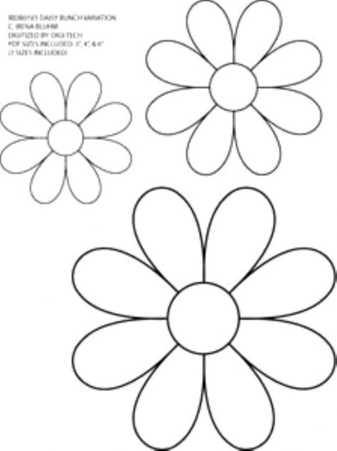 Risultati Immagini Per Flower Template Embroidery Flowers Pattern Templates, Diy Embroidery Flowers, Burning Flowers, Embroidery Stitches Flowers, Săpunuri Handmade, Ideas Embroidery, Applique Templates, Floral Embroidery Patterns, Flower Stencil