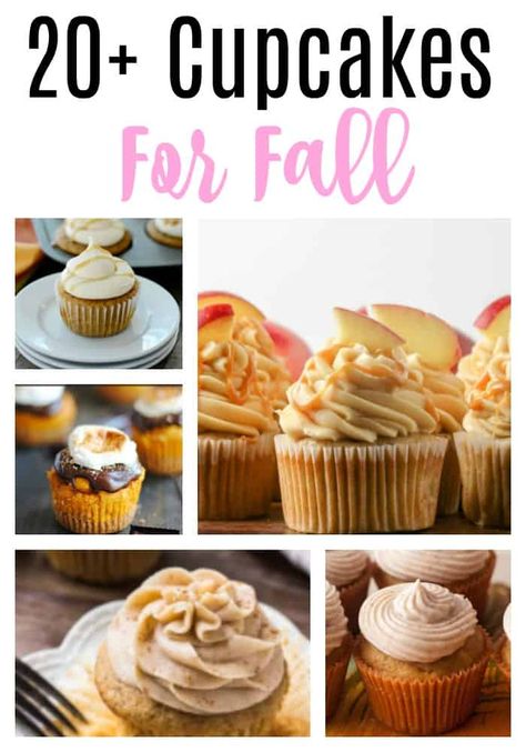 Over 20+ Fall Cupcake Recipes - Need some cupcake inspiration this Autumn? Or for Thanksgiving? Then check out this post! From pumpkin, to apple, sweet potato, maple and more! Fall Cupcake Recipes, Fall Cupcakes Recipes, Apple Sweet Potato, Pumpkin Buttercream, Cupcake Inspiration, Fall Cupcakes, Easy Cupcake Recipes, Spice Cupcakes, Easy Cupcakes