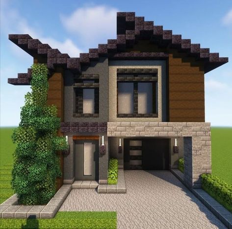 Houses Minecraft Ideas, Minecraft Cool Ideas, Building Ideas Minecraft, Minecraft Modern City, Modern Minecraft Houses, Minecraft Building Ideas, Houses Minecraft, Case Minecraft, House In Minecraft