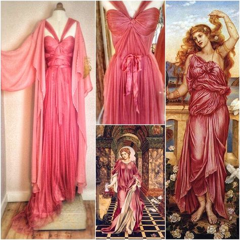 Sirens Fashion, Joanne Fleming, Afro Punk Fashion, Goddess Fashion, Greek Goddess Costume, Pink Costume, Grecian Goddess, Interesting Outfits, Goddess Costume