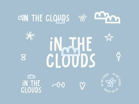 Therapy Branding: In the Clouds Therapy Group - Logos + Icons by Kait Kenobi on Dribbble Dreamy Branding Design, Clouds Logo Design, Cloud Logo Aesthetic, Cozy Logo Design, Cloud Branding, Sky Logo Design, Sky Branding, Calming Logo, Calm Logo