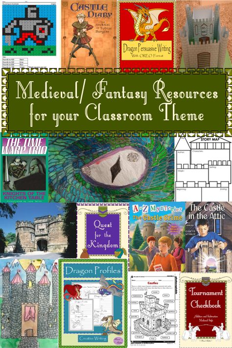 Medieval Classroom Theme, Fantasy Themed Classroom, Fantasy Classroom Theme, Fantasy Classroom Decor, Dnd Classroom, Medieval Classroom, Fantasy Classroom, Fairytale Classroom, Castle Theme Classroom