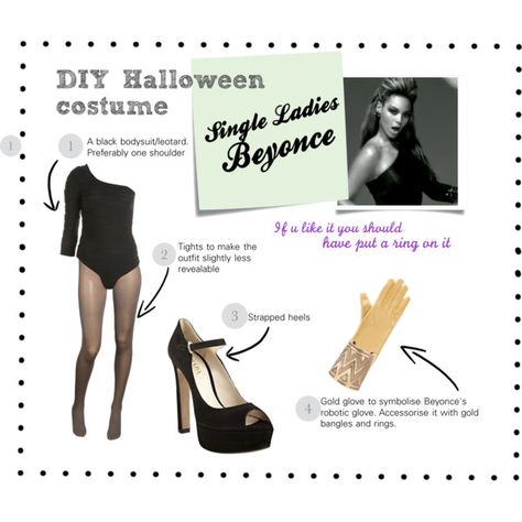 A fashion look from October 2011 featuring Betsey Johnson, Prada pumps и House of Harlow 1960 bracelets. Browse and shop related looks. Halloween Costume Single, Single Ladies Beyonce, Beyonce Costume, Beyonce Single Ladies, Awesome Costumes, Beyonce Outfits, Single Ladies, Historical Women, Famous Movie Quotes