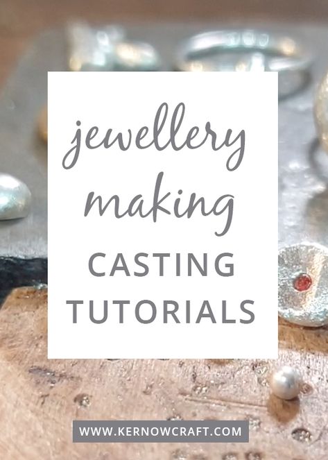 How To Cast Metal Jewelry, Silver Casting Jewelry, Water Casting Silver, Sand Casting Jewelry, Electroforming Tutorial, Cuttlefish Casting, Silversmithing Tutorials, Ring Casting, Metal Casting Jewelry