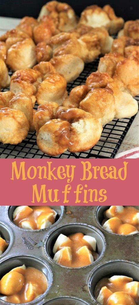 Brown And Serve Rolls Ideas, Monkey Muffins, Mini Monkey Bread, Easy Kids Breakfast, Bread Muffins Recipe, Brown Sugar Milk, Monkey Bread Muffins, Daycare Meals, Fun Breakfast