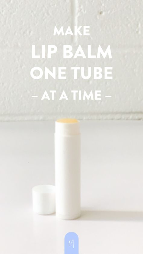 Gone are the days of being stuck with tons of lip balm that you'll never use before it expires. Learn how to make lip balm one tube at a time. How To Make Lip Balm With Vaseline, Easy Lip Balm Recipe, Make Lip Balm, Melissa Essential Oil, Diy Lip Balm Recipes, Cinnamon Bark Essential Oil, Lip Balm Recipes, Vegan Lip Balm, Lip Balm Tubes