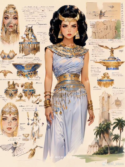 Egyptian Princess Dress, Egyptian Dress Goddesses, Traditional Egyptian Dress, Egyptian Attire, Egyptian Style Dress, Egyptian Queen Costume, Egyptian Outfit, Egypt Dress, Cleopatra Dress