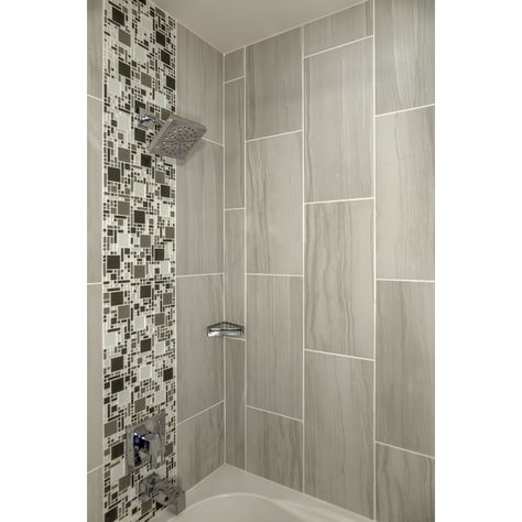 Product Image 2 Small Shower Remodel, Porcelain Wood Tile, Shower Wall Tile, Emser Tile, Small Showers, Bathroom Shower Tile, Bathroom Layout, Shower Remodel, Wood Tile