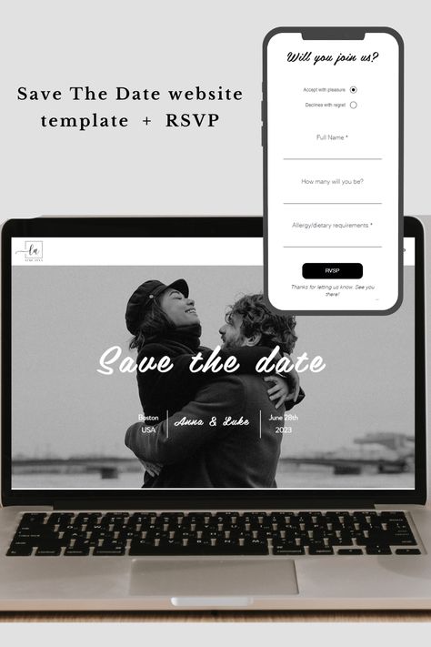 Save The Date Website Design, Wedding Invite Website Design, Wedding Invite Website, Save The Date Website, Sabe The Date, Birthday Save The Date, Wedding Invitation Website, Save The Date Online, Rsvp Website