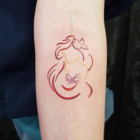 Mermaid Minimalist, Ariel Tattoo, Little Mermaid Tattoo, Mermaid Tattoo, Minimalist Tattoo, Henna Tattoo, Little Mermaid, Cute Tattoos, Paw Print Tattoo