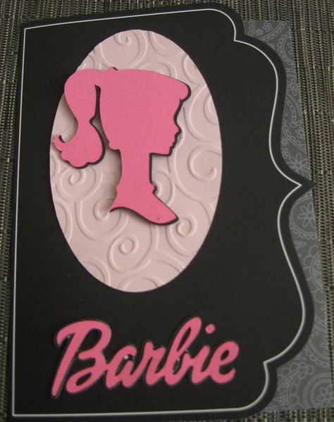 Barbie card Barbie Birthday Cards Diy, Barbie Birthday Card Ideas, Barbie Birthday Cards, Barbie Cards Birthday, Barbie Birthday Card Diy, Diy Vintage Paper, Barbie Birthday Card, Barbie Card, Birthday Greetings For Women