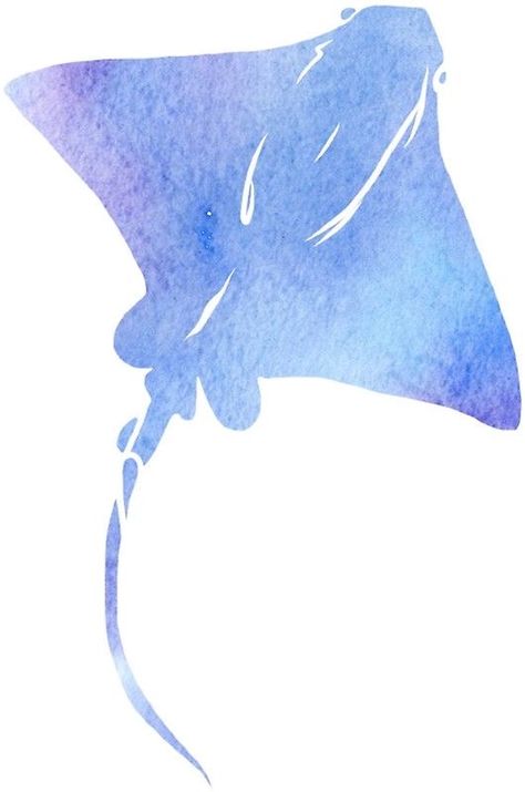 Stingray Tattoo, Dove Tattoos, Sea Drawing, Ocean Tattoos, Diy Watercolor Painting, Manta Ray, Diy Watercolor, Fish Art, Animal Tattoos