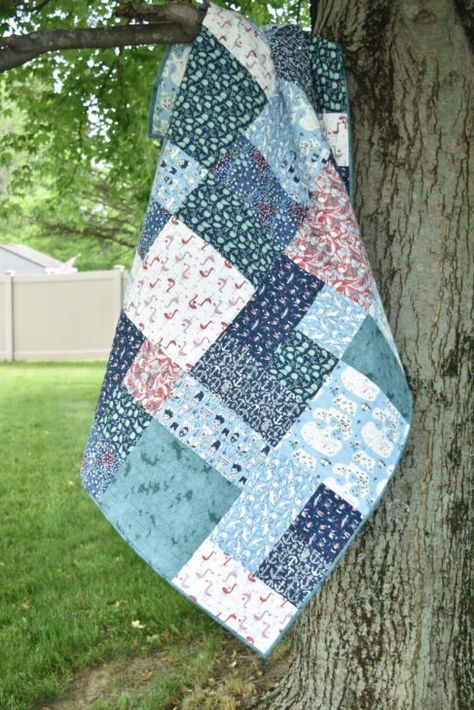 Lap Quilt Patterns Using Fat Quarters - Patchwork Posse Quilt Patterns For Men Easy, Fast And Easy Quilts, Beginner Jelly Roll Quilt Patterns Free, Simple Quilt Blocks Ideas, Five And Dime Quilt Pattern, Free Patchwork Quilt Patterns, How Many Fat Quarters To Make A Quilt, Traditional Quilt Blocks Simple, Easy Queen Size Quilt Pattern Free