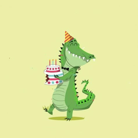 Cute Crocodile Wallpaper, Crocodile Wallpaper, Alligator Birthday, Preschool Designs, Birthday Doodle, Tom And Jerry Cartoon, Birthday Wall, Birthday Illustration, Birthday Wallpaper