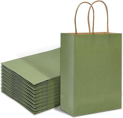 Amazon.com: Whaline 24Pcs Sage Green Kraft Paper Bags Party Favors Gift Bags with Handles Grocery Shopping Treat Bags Goodies Candy Bags for DIY Art Craft Baby Shower Wedding Birthday Party Decorations : Health & Household Shoping Bag, Green Gifts, Candy Bags, Paper Bags, Treat Bags, Grocery Shopping, Art Plastique, Kraft Paper, Art Craft