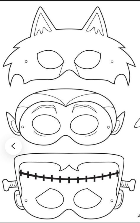 Halloween Masks To Print And Color, Halloween Mask Coloring, Halloween Mask Making, Halloween Mask Craft For Kids, Halloween Mask Printable Free, Halloween Mask Template, Antifaz Halloween, Halloween Easy Crafts, Halloween Masks Diy