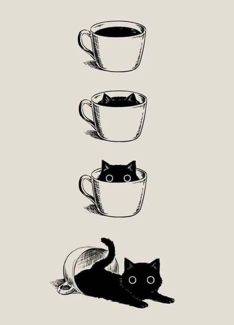 We Like Cats on Twitter: "Can we add cat art to this page? #cats #cutecats #bestmeow… " Cat Coffee, Fantasy Illustration, Art Anime, Cat Illustration, Cat Drawing, Crazy Cat Lady, 귀여운 동물, Cat Lady, Crazy Cats