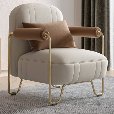 Minimalist Living Room Beauty Salon Single Designer Metal Frame Fabric Sofa Chair Frame Fabric, Minimalist Living, Minimalist Living Room, Room Chairs, Fabric Sofa, Living Room Chairs, Sofa Chair, Beauty Salon, Room Furniture