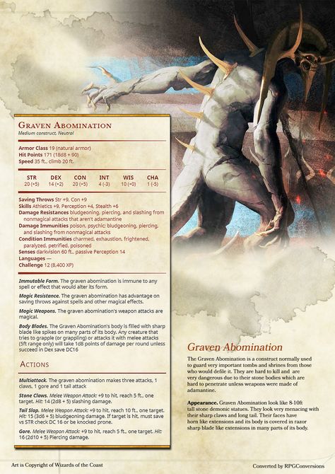 Mtg Dnd Homebrew, Homebrew Creatures 5e, Dnd Egyptian Monsters, D&d Enemies, Dnd Abomination, Dnd Monster Ideas, D&d Creatures, Dnd 5e Homebrew Monsters, Homebrew Monsters 5e