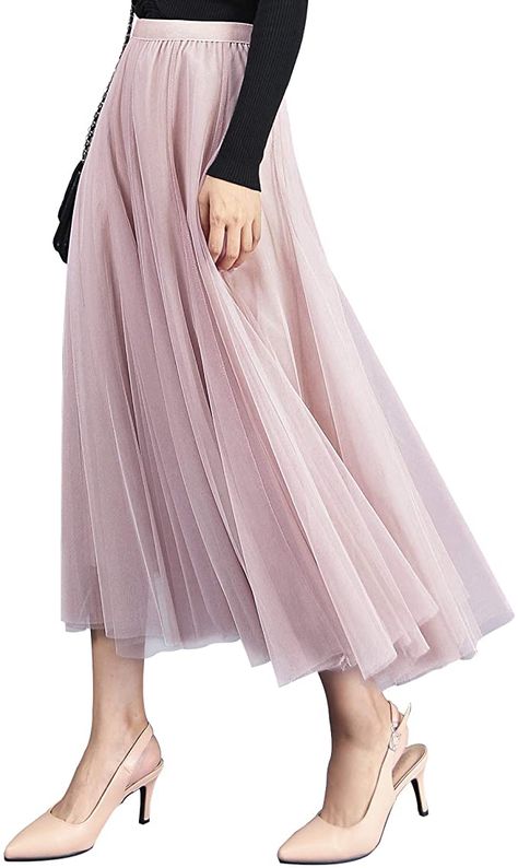 Long tulle skirt outfit