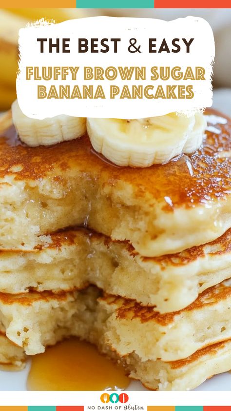 These Fluffy Brown Sugar Banana Pancakes are the ultimate breakfast treat! Sweet, tender, and packed with banana flavor, they’re perfect for a cozy morning at home. Top them with butter, syrup, and a sprinkle of nuts or chocolate chips for extra indulgence. Save this recipe and make your mornings extra special! Fluffy Banana Pancakes Recipe, Freezer Banana Pancakes, Banana Pancakes With Bisquick, Banana Recipes Pancakes, Small Batch Banana Pancakes, Banana Nut Pancakes Recipe, Brown Sugar Banana Pancakes, Banana Pancakes With Pancake Mix Recipe, Banana Recipes For Breakfast