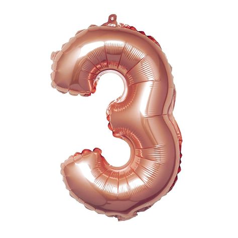 16" Rose Gold Mylar Foil Number Balloons - 3 Centerpieces Birthday, 3 Balloon, Arch Balloon, Rose Gold Wedding Decor, Balloons Wedding, Foil Number Balloons, Decoration Balloon, Gold Wedding Decorations, Balloon Shop