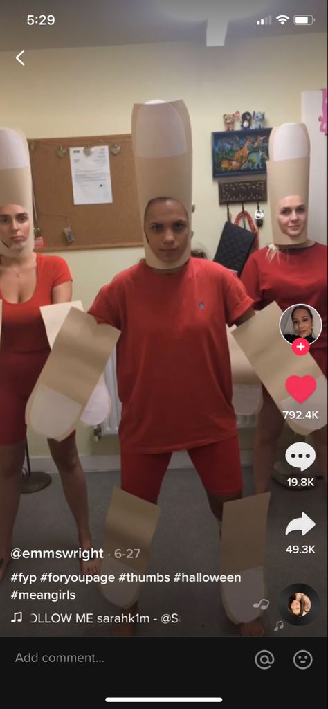 @emmswright on tiktok !! Crazy Person Costume, Spy Kids Thumb, Spy Kids Costume, Thumb Costume, Three Person Costumes, Costumes For Three People, Trio Costume Ideas, 4 People Halloween Costumes, The Best Trio