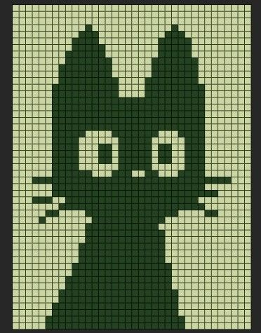 Tapestry Crochet Cats, Cat Grid Pattern, Crochet Cat Tapestry, Cat Pixel Pattern, Cat Tapestry Crochet, Crochet Goblin, Pixel Grid, Crochet Grid, Crochet Quote