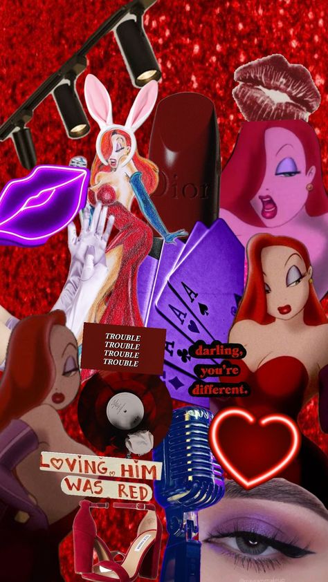 #whoframedrogerrabbit #jessicarabbit #red #hyperfixation Jessica Rabbit Aesthetic, Jessica Rabbit Wallpaper, Roger Rabbit And Jessica, Rebecca Rabbit, Disney Icons, Roger Rabbit, Dont Touch My Phone Wallpapers, Jessica Rabbit, Phone Wallpapers