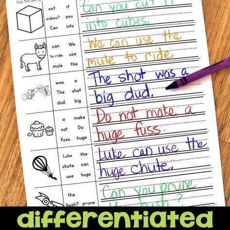 Cvc Word Work - Differentiated Worksheets By Cori Blubaugh - Mrs B's AC0 Vce Activities, Vce Words, Cvc Word Work, Phonics Reading Passages, Word Work Centers, First Grade Phonics, Cvc Word, Phonics Words, Phonics Reading