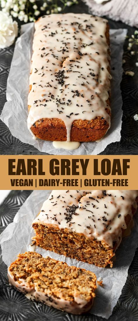 This Vegan Earl Grey Cake is infused with ground tea leaves adding a delicious and fragrant bergamot taste! It can also easily be made gluten-free. Moist, delicious and perfect with a cup of tea! Vegan Earl Grey, Earl Grey Cake, Vegan Gluten Free Cake, Grey Cake, Ahmad Tea, Gluten Free Cake Recipe, Vegan Gluten Free Desserts, Vegan Baking Recipes, Dairy Free Cake