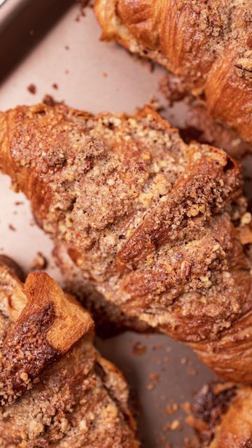 Pecan Pie Croissant, Maple Bacon Croissant, Maple Croissant, Pecan Croissant, Wright Family, Thanksgiving Morning, Croissant Recipe, Breakfast Sweets, Almond Extract