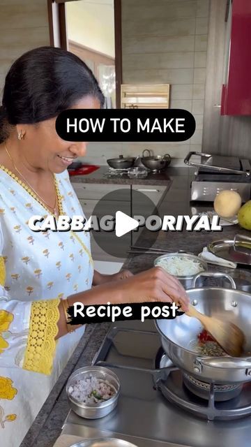 Cabbage Curry Recipes Indian, Poriyal Indian Recipes, Spring Curry, Cabbage Recipes Indian, Coconut Cabbage, Cabbage Poriyal, Poriyal Recipe, Cabbage Curry, Chana Dal