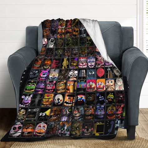 HYN FNAF's Five Nights at Freddy’s Blanket FNAF Flannel blanket for Bed Warm and Soft Rug Gift 100x130cm : Amazon.co.uk: Home & Kitchen Fnaf Blanket, Fnaf Gifts, Fnaf Bedroom, Fnaf Room, Rug For Bed, Warm Halloween, Blankets Soft, Blanket For Bed, Print Throw Blanket