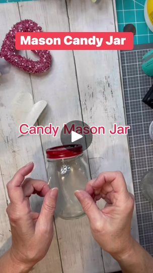 7.6K views · 130 reactions | Easy candy jar. #madebayou #madebayoucrafts #candyjar #diy #diyprojects #diyhomedecor #diycrafts #easydiy #easycrafts #hearts | Made Bayou | Global Genius · Cotton Candy Kisses Diy Candy Jars Ideas, Candy Jars Diy, Mason Jar Candy, Easy Candy, Mason Jar Gifts, Homemade Candies, Jar Diy, Valentine Candy, Candy Jar