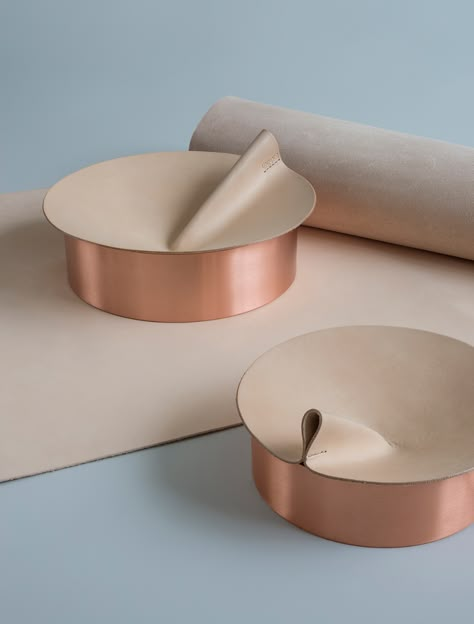 Meet CaraDavide, The South African-Italian Duo Making Waves in Milan - Sight Unseen Dresser Accessories, Sight Unseen, Milan Design Week, Making Waves, Incense Holder, Organic Shapes, Vegetable Tanned Leather, South African, Natural Leather