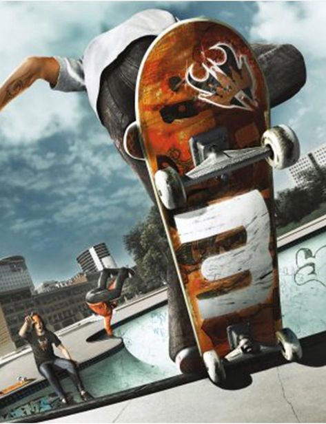 Skate 3 Game, Gabe Core, Skate Posters, Skate Photoshoot, Aesthetic Skate, 2000s Wallpaper, Skate Photography, Frutiger Metro, Skateboarding Tricks