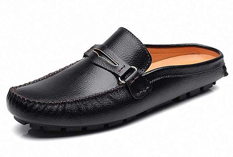 Soft Loafers, Half Shoes, Backless Loafers, All Black Shoes, Men's Slippers, Shoes Luxury, Men Loafers, Casual Slippers, Driving Shoes