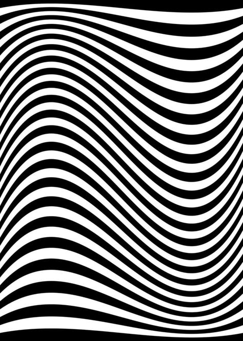 Black wavy stripes banner. Psychedelic Africa zebra lines. Abstract pattern. Texture with wavy stripy curves. Optical art background. Wave black and white design, Vector illustration hypnotic template Wavy Lines Pattern Design, Curved Lines Pattern Design, Wave Design Pattern, Zebra Stripes Pattern, Black And White Waves, Patterns Black And White, Line Design Pattern, Wave Texture, Wave Illustration