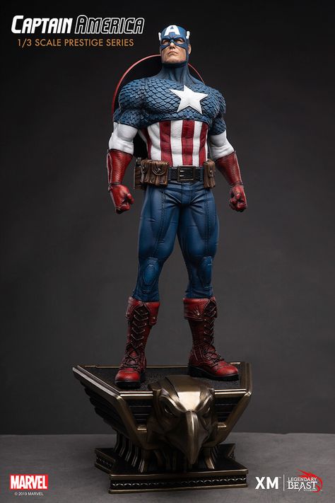 ArtStation - Captain America (1/3 scale statue), Ryan Serrano Captain America Statue, Captain America 1, Xm Studios, Marvel Statues, Character Statue, Marvel Action Figures, Super Soldier, Marvel Captain America, American Icons