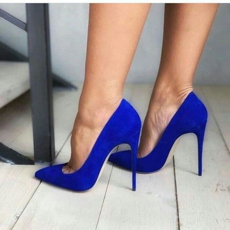 Prom Shoes Wedges, Royal Blue High Heels, High Heels Prom, Low High Heels, Royal Blue Heels, High Heels For Prom, Blue High Heels, Heels Prom, Heels Summer