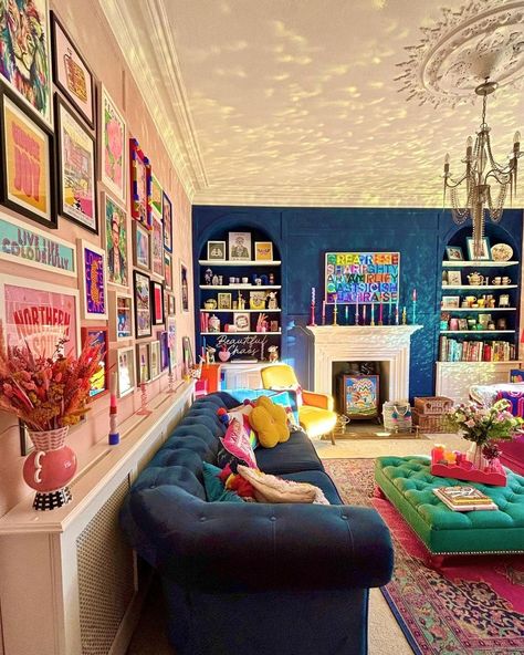 #maximalism on Instagram | Hashtags Boho Maximalist Decor, Eclectic Modern Decor, The Traitors, Funky House, Colorful Room Decor, Apartment Vibes, Fool Me Once, Harlan Coben, Maximalist Home