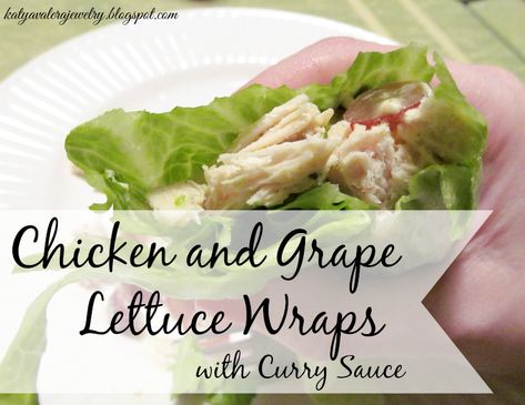 Chicken and Grape Lettuce Wraps with Curry Sauce--gluten-free, dairy-free, healthy, yummy recipe from the Life, KV Style blog. Perfect for the Repairvite Diet and the Clearvite Diet. Gluten Free Potatoes, Chicken Main Dishes, Healthy Food Options, Curry Sauce, Lettuce Wraps, Detox Recipes, Detox Diet, Paleo Diet, Delicious Healthy Recipes