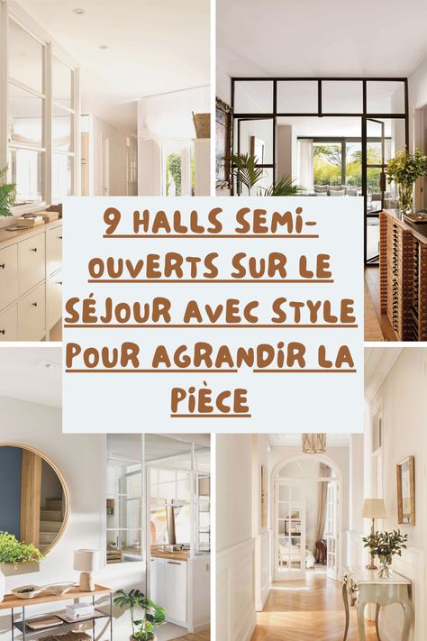 Murs mi-hauteur, vitres ou bois ouvrent le hall sur la maison, le rendant lumineux et spacieux.
Réputés pour être petits et sombres, les couloirs deviennent de plus en plus une extension du reste de la maison et se remplissent de lumière et d'espace avec des solutions aussi pratiques que décoratives.
Murs mi-hauteur, cloisons vitrées ou lattes de bois sont vos alliés pour ouvrir le hall sur le reste de la maison. Deco Hall D Entree, Sas Entree, Grand Hall, Design