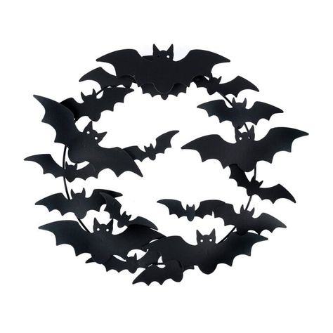 Swarm Of Bats, Halloween Decorations Spooky, Bat Wreath, Metal Bat, Halloween Party Decorations, Easy Halloween Decorations, Spooky Halloween Decorations, Metal Wreath, Spooky Decor